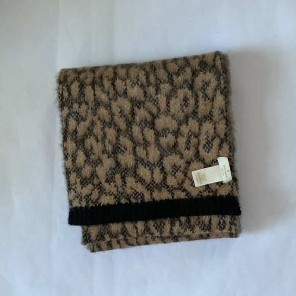 Kate Spade Wool/Mohair “Meow” Leopard Scarf - Picture 3 of 6